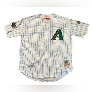 Vintage Mitchell Ness Randy Johnson Jersey Diamondbacks World Series Ivory 2001